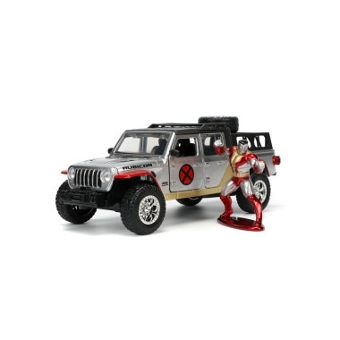 Jada Marvel set masinuta metalica Jeep Gladiator scara 1:32 si figurina din metal Colossus foto