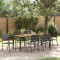vidaXL Set de masă pentru grădină 7 pcs Negru 190 x 90 x 75 cm 3365410