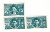 TIMBRE ROMANIA 1940 MISCAREA LEGIONARA CORNELIU ZELEA CODREANU BLOC 3 TIMBRE POSTA AERIANA