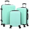 Set de valize 3 piese carcasă tare Verde Mint 20&rdquo; 24&rdquo; 28&rdquo; ABS
