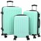 Set de valize 3 piese carcasă tare Verde Mint 20&rdquo; 24&rdquo; 28&rdquo; ABS