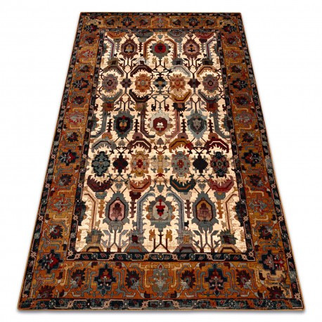 Covor de l&acirc;nă SUPERIOR OMAN oriental cadru roșu, 200x300 cm