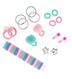Set geanta cu accesorii pentru par, 33 piese