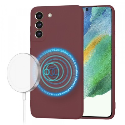 Husa MagSafe pentru Samsung Galaxy S21 FE 5G G990, Techsuit, SoftFlex, Visinie foto