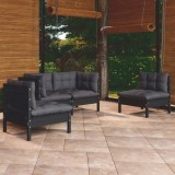 Set mobilier gradina cu perne, 4 piese, lemn masiv de pin GartenMobel Dekor, vidaXL