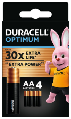 Baterie alcalina Duracell Optimum R6 (AA) 4 buc/blister foto
