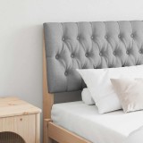 VidaXL Tăblie tapițată Gri deschis 180 cm Lemn de pin masiv 879324