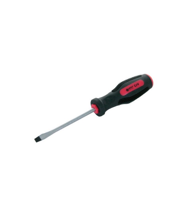 Surubelnita plata 4x100 varf magnetic din otel aliaj crom-vanadiu si maner cauciuc antiderapant MEGA 10044