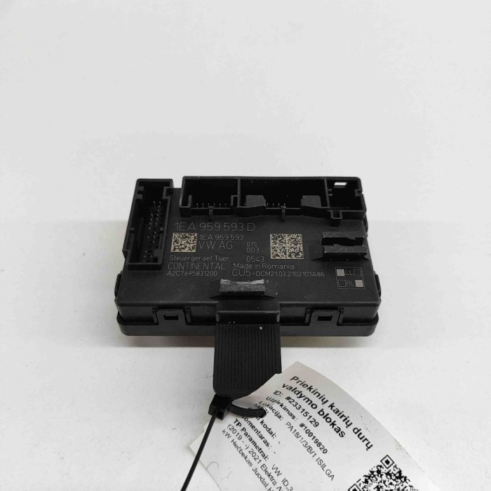 Modul de control ușă st&acirc;nga față VW ID.3 E11 2021 OEM: 1EA959593D,1EA959593,A2C7695831200 23315129