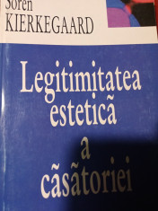 LEGITIMITATEA estetica a casatoriei KIERKEGAARD foto