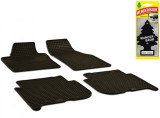 Set Covorase Auto Cauciuc Umbrella Pentru Volkswagen Touran (2003-2010).(2010-2015) + Odorizant Auto Bradut Wunder-Baum Black Ice