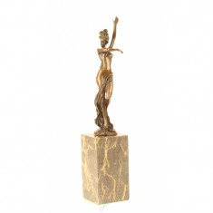 Dansatoare nud-statueta din bronz pe un soclu din marmura SL-79 foto