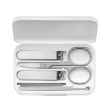Cumpara ieftin Set de manichiura si pedichiura Xiaomi cu 5 piese din otel inoxidabil si cutie magnetica de depozitare si transport
