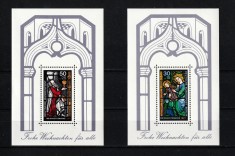 Germania, RFG + Berlin, 1977 | Crăciun &amp;#039;77 - Vitralii, Artă sacrală | MNH | aph foto