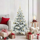 vidaXL Brad de Crăciun artificial cu 150 LED Verde 120 cm PE și PVC 3397592
