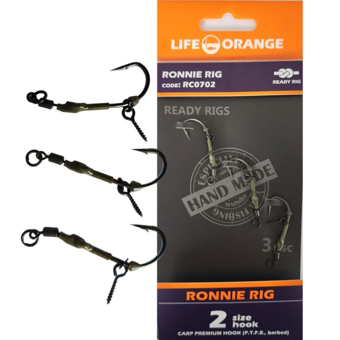 Rig Crap Ronnie Rig 08 Orange Series 7 No.8, 20lb, 3buc/pac