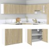 Dulap suspendat bucatarie Gossi, stejar sonoma, 80x31x60 cm, PAL, depozitare, economie spatiu, montaj perete, rezistent umiditate