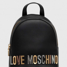Love Moschino rucsac femei, culoarea negru, mic, cu imprimeu