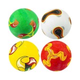 Minge de fotbal numar 5, diametru 21 cm, plasa si ac pompa, cauciuc multicolor