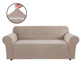 Husa pentru canapea 3 locuri, poliester + spandex, bej