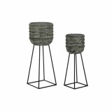 Set de jardiniere DKD Home Decor Uzat 32 x 32 x 84 cm Metal (2 Unități)