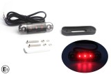 Lampa gabarit laterala LED rosu fumuriu rezistent la apa IP67, 12V 24V Cablu 30 cm - E9 10R-06, ECE R10, ECE R148