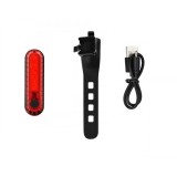 Lampa spate stop pentru bicicleta, 5 LED-uri, reincarcabil prin USB, rosu