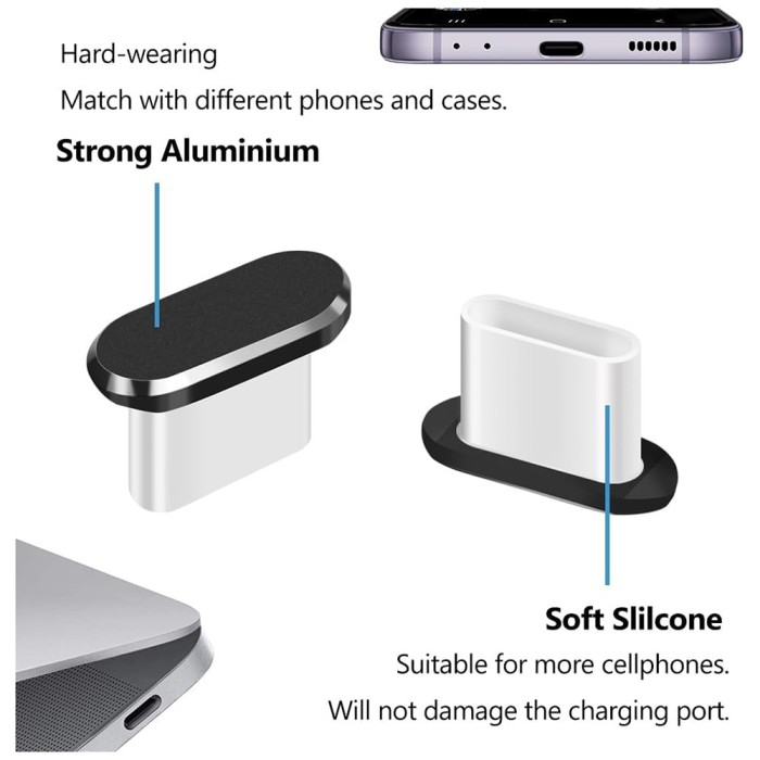 Dop antipraf Techsuit pentru port USB C