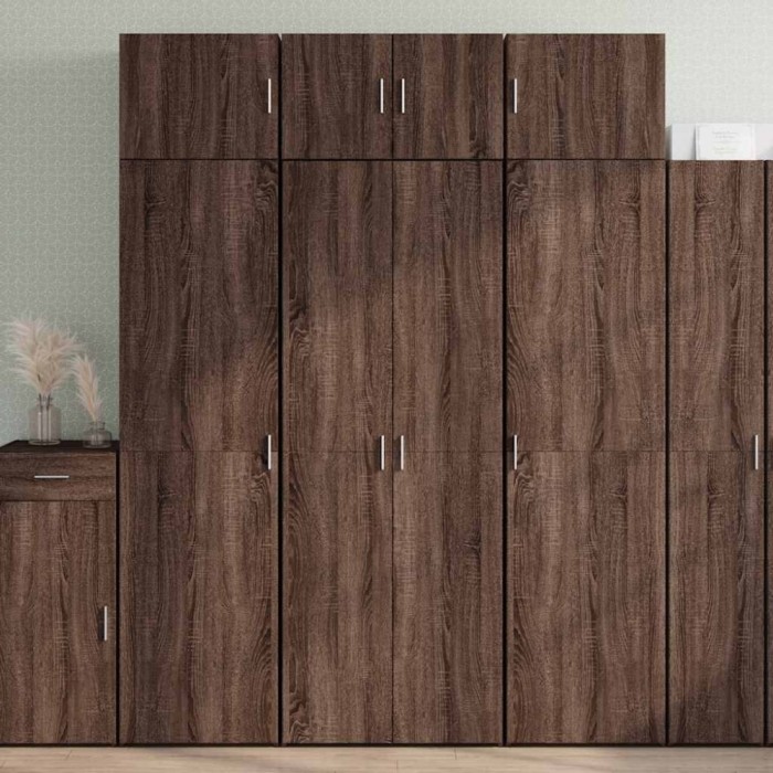 vidaXL Dulap &icirc;nalt, stejar maro, 70x42,5x185 cm, lemn prelucrat