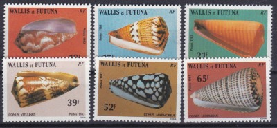 DB1 Fauna Scoici Pesti Wallis &amp;amp; Futuna 6 v. MNH II foto