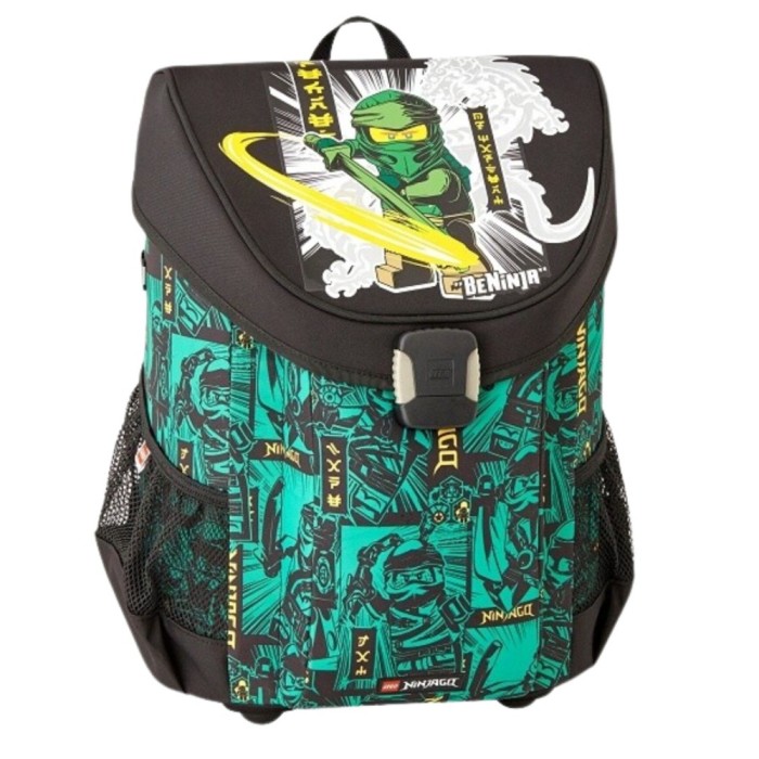 Ghiozdan băieți neechipat Easy LEGO Core Line - design NinjaGo, Green