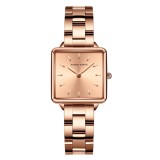 Ceas de mana dama Hannah Martin Quartz Analog Elegant Auriu Roze