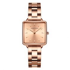 Ceas de mana dama Hannah Martin Quartz Analog Elegant Auriu Roze