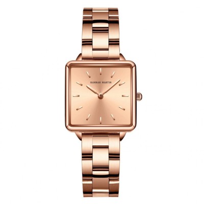 Ceas de mana dama Hannah Martin Quartz Analog Elegant Auriu Roze foto