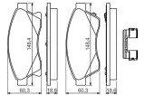 BOSCH 0 986 494 644 set placute frana,frana disc