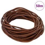 vidaXL Cord din Piele Maro deschis &Oslash;3 mm x 50 m Piele 42022005