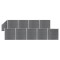Set panouri gard, 9 pătrate + 1 oblic, gri, 1657x186 cm, WPC