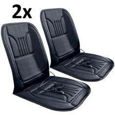 Set 2x Huse Scaune Auto cu Incalzire, 12V, Reglabila pe 2 Trepte, Telecomanda, Putere 45W