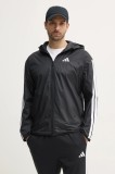 adidas geaca Essentials barbati, culoarea negru, de tranzitie, oversize, JE6325