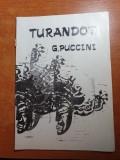 Program opera romana 1974- turandot de giacomo puccini,cu autograf