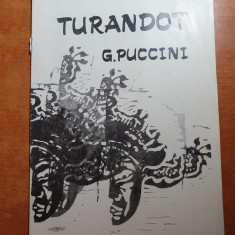 program opera romana 1974- turandot de giacomo puccini,cu autograf