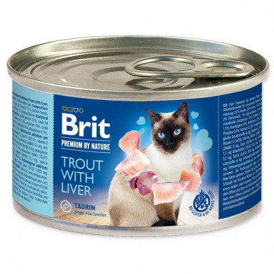 BRIT Premium Cat Trout with Liver 200 g foto