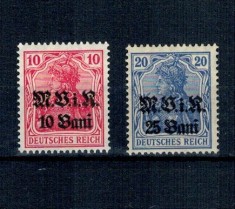 1917 - Ocupatia germana, Mi.No.4,6 neuzate