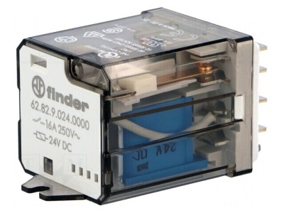 Releu Electromagnetic DPDT 24VDC 16A foto