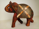 Sculptura antica china, elefant mare, 25x26x13cm