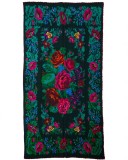 Covor vintage din l&acirc;nă 170&times;330 cm, &icirc;nnodat manual, model floral tip Basarabia/Moldova, piesă mare &ldquo;statement&rdquo;, margini cusute roșu