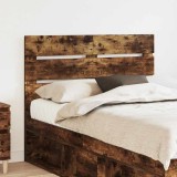 vidaXL Tăblie cap cu headboard Stejar fumuriu 120 cm Lemn compozit 887557