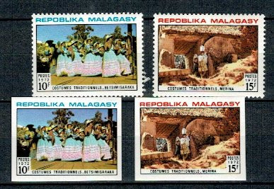 Madagascar 1972 - Port popular, serie dt si ndt neuzata foto