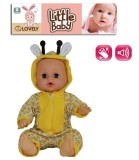 Papusa Bebe Jirafa cu 4 Sunete, 31 cm, Jucarie pentru 3 ani+, Plastic, Cauciuc, Baterii incluse