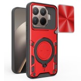 Husa Asteroid GSM CamGuard Pro pentru Xiaomi 15T Pro, Rosu, cu Protectie Camere si Inel Stand